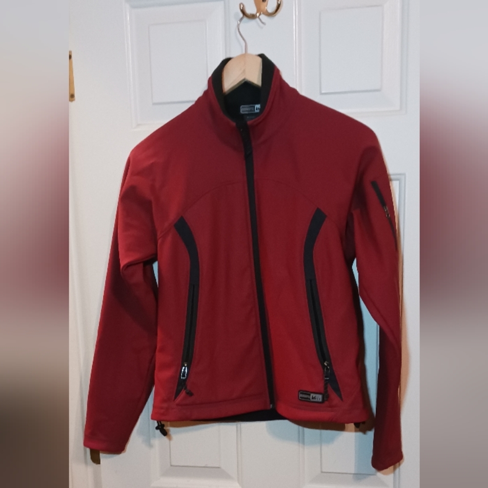 Red Jacket with Black Accents